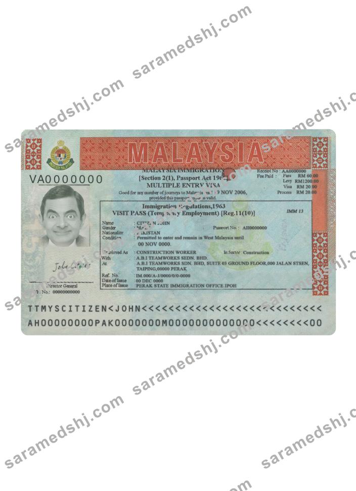 Malaysia multiple entry visa version 2